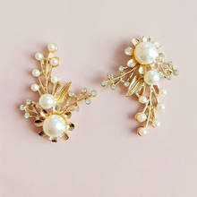 Conectores de rama de perlas de imitación de oro KC, accesorio de joyería DIY, aleación de Metal, 41x52mm, 10 Uds. 2024 - compra barato