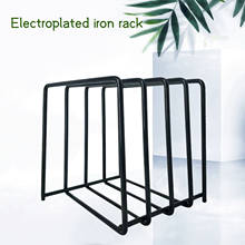 Black Electroplated Wrought Iron Vinyl Disc Rack Record Display Holder Simple Document Book Stand Cd Storage Finishing Shelf 2024 - buy cheap