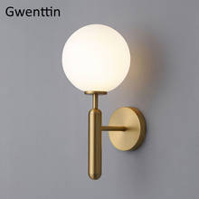 Modern Glass Ball Wall Lamp Gold Wall Lights Dining Room Light Fixtures Bathroom Bedroom Lighting Stair Sconce Led Mirror Lights 2024 - buy cheap