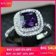 choucong 3ct purple 5A Zircon stone 925 Sterling silver Women Engagement Wedding Band Ring US Size 5-11 Gift 2024 - buy cheap