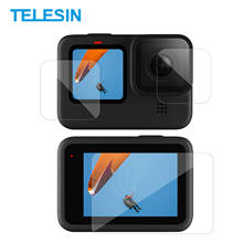 TELESIN 3 шт. закаленное стекло для защиты экрана, защитная пленка для объектива, замена для экшн-камеры GoPro Hero 9 Black 2024 - купить недорого