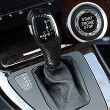 Perilla de cambio de marchas con patrón de carbono, botón de chasis E apto para BMW Serie 3, E90, E91, E92 2024 - compra barato