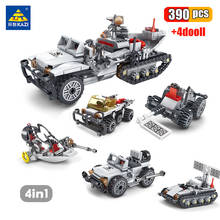 KAIZI 390Pcs Military Field Force 4in1 Building Blocks Set Weapon WW2 Tank Army Figure City Educational Bricks Toys For Children 2024 - buy cheap