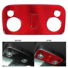Red Carbon Fiber Front Reading Light Frame Trim Cover Fit for Ford Mustang 2009 2010 2011 2012 2013 2024 - buy cheap