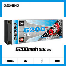 Gaoneng GNB-batería LiPo de 6200mAh, 2S, 7,4 V, 90C, 5,0mm, Bullet Hardcase, con enchufe T XT60, EC5, XT90, para coche a control remoto 1:10, 1/10, barco a control remoto 2024 - compra barato
