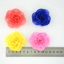 200Pcs/Lot,Hot Sell Small Chiffon Petals Poppy Flower Hair Clips Rolled Rose Fabric Hair Flowers For Kids Girls Hair Accessories 2024 - buy cheap