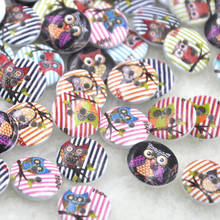 100 pçs misture a coruja botões de madeira 15mm costura artesanato misture lotes wb240 2024 - compre barato