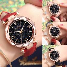 Роскошные женские часы Звездное небо, Женские кварцевые наручные часы, модные женские часы с кожаным ремешком, подарок 2020 Reloj Mujer * M 2024 - купить недорого