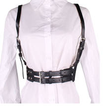 Retro Punk Strap Girdle Sexy Women Handmade Belt Decorative Shirt Dress PU leather Smooth Buckle Vest Harness Suspender Women 2024 - купить недорого