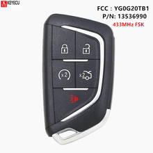 KEYECU-mando a distancia inteligente para coche, llave de proximidad OEM, 5 botones, 433MHz, Chip ID49 FOB para Cadillac CT4 CT5 2020 2021 YG0G20TB1 con logotipo 2024 - compra barato