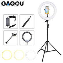 Ring Lamp 14 inch LED Ring Light Dimmable Photography Lighting with Tripod Phone Stand for Makeup Camera Studio Video YouTube VK 2024 - buy cheap