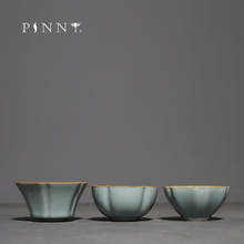 PINNY Retro Ruyao Petal Crack Teacups Ceramic Chinese Kung Fu Master Cup Pigmented Heat Resistant Tea Bowl 2024 - buy cheap