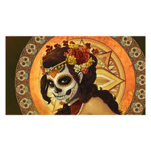 5d diy pintura de diamante uma mulher em uma máscara de flor diamante completo bordado mosaico kit de ponto de cruz decoração de casa 2024 - compre barato