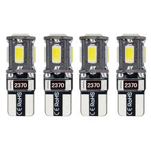 Luz de led para carro, t10, w5w, 168, 194, 7020, 10, smd, 3528, cor automática, led, branco, azul, cunha lateral 2024 - compre barato