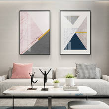 Abstract Pink Geometry Pattern Canvas Painting Nordic Posters and Prints for Living Room Bedroom Aisle Modern Wall Picture Decor 2024 - buy cheap