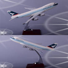 32CM 1:172 Scale Boeing B747 CATHAY PACIFIC Airlines B 747 airplane Aviation model w base alloy aircraft plane collectible 2024 - buy cheap