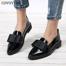 Covoyyar apartamentos sapatos femininos primavera arco deslizamento em oxfords sapatos mulher apontou toe mocassins senhora vestido sapatos casuais tamanho grande 41 wfs385 2024 - compre barato