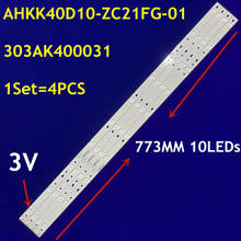 1 Набор = 4 шт. светодиодный Подсветка полосы 10 лампы 303AK400031 AHKK40D10-ZC21FG-01 для Светодиодный 40F1120C светодиодный-40B550 светодиодный-40B900 2024 - купить недорого