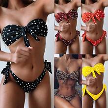 Conjunto de Bikini Bandeau para mujer, traje de baño de realce, conjunto de microbikini de Tanga, wear-BK017 de playa para mujer 2021 2024 - compra barato