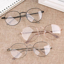 5 Styles New Fashion Round Glasses Unisex Vintage Eyewear Oversized Metal Glasses Optical Eyeglass Frame Eyeglasses Vision Care 2024 - buy cheap