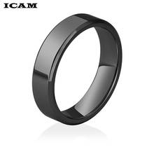 ICAM  Fashion Charm Jewelry men Ring Titanium Black Rings For Women 2024 - buy cheap