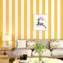 Papel tapiz de rayas verticales para pared, rollo de papel tapiz moderno gris, blanco, amarillo cálido para dormitorio, sala de estar, habitación de niños, Fondo de TV, papel de pared 2024 - compra barato