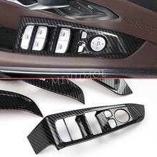 Cubierta de Panel de interruptor de ventana lateral Interior de fibra de carbono, embellecedores para BMW Serie 3 G20 Sedan G21 Wagon 2019 2020 LHD 2024 - compra barato
