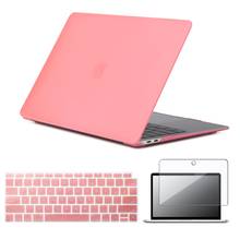 Matte Pink Laptop Case for Apple Macbook Air 11/13/MacBook Pro 13/15/Macbook 12 inch Protective Shell+US Keyboard Cover Film 2024 - buy cheap