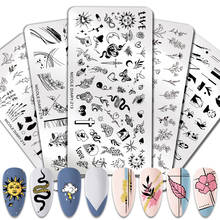 Nicole diary-placas para estampagem de unhas, estêncil para estampagem de unhas, arte em unhas, flores geométricas, vários padrões 2024 - compre barato