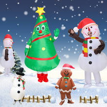 Disfraz inflable para fiesta de Navidad, Disfraz de Papá Noel, muñeco de nieve, ropa inflada, árbol de Navidad, fiesta, Disfraz para adultos 2024 - compra barato