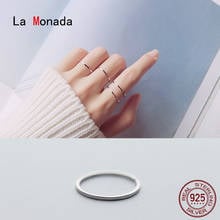 La Monada Glossy Resizable Women Ring 925 Sterling Silver Minimalist Rings For Women 925 Silver Fine Jewerly Rings Woman Open 2024 - buy cheap
