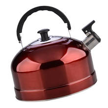Outdoor Camping Stainless Steel Whistling Kettle Kitchen Tea Pot Red 4L 2024 - buy cheap