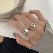 Ins Retro Punk Hollow Out Cross Geometry Index Finger Opening Rings For Women Couple Fine Jewelry Party Gift 2024 - buy cheap