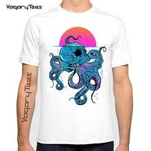 Dragão octopus legal design combinação roupas dos homens t tatuagem estilo polvo crânio camiseta casual manga curta 2024 - compre barato