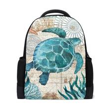 Mochila cómoda para niños pequeños, mochilas escolares con patrón de tortuga y delfines, para guardería, preescolar 2024 - compra barato