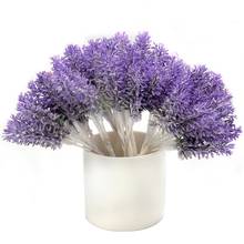 120pcs High Quality Plastic Artificial Lavender Flower Bouquet For Home Wedding Decoration Handmade DIY Wreath Craft Fake Flower 2024 - buy cheap