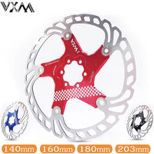 VXM Bicycle Floating brake disc float/ultralight MTB bike brake pads six hole disc rotors 140/160/180/203mm Bicycle parts 2024 - buy cheap