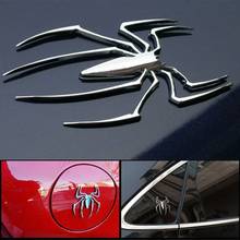 3D Car Stickers HOT Universal Metal Spider Shape Emblem Chrome 3D Car Truck Motor Decal Sticker 2024 - buy cheap