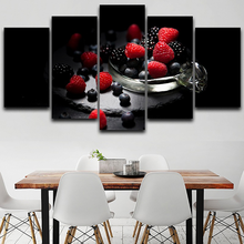 5 Panel HD Printed Modern Canvas Modular Poster Home Decor Delicious Fruits Living Room Pictures Painting Wall Art Decor 2024 - buy cheap