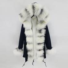 2020 Women Outwear Thick Parkas Natural Real Fox Fur Collar Faux Fur Liner Coat Hooded Warm Parka New Long Winter Jacket 2024 - buy cheap