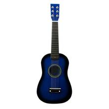 IRIN-Mini Guitarra acústica de tilo de 23 pulgadas, instrumento de 12 trastes, 6 cuerdas con púa y cuerdas para niños/principiantes (azul) 2024 - compra barato