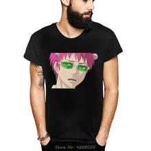 Camiseta de algodón para hombre, camisa de manga corta con cuello redondo, estilo Hip Hop, Anime, Harajuku, Saiki K, nueva 2024 - compra barato