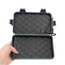 Caja de almacenamiento de plástico negro para linterna, cargador de batería Universal, resistente al agua, 20x11x4,5 cm 2024 - compra barato