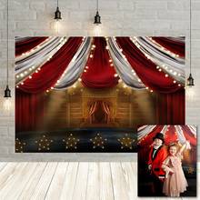 Avezano Circus Photography Background Stage Vintage Red Curtain Baby Birthday Portrait Decor Backdrop for Photo Studio Photocall 2024 - buy cheap