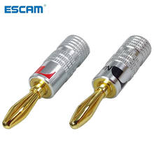 ESCAM 4pcs Connector 4mm Speaker banana plugs 24K Copper gold plated 4mm Jack match with 4mm binding post 2024 - buy cheap