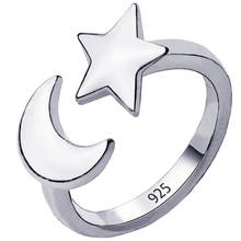 Милое кольцо Звезда Луна регулируемое Золотое кольцо из нержавеющей стали для девушек кольца на палец женские ювелирные изделия оптом Прямая поставка 2024 - купить недорого