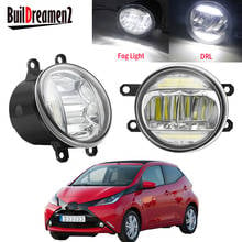 2 X Car Right + Left LED Fog Light Assembly DRL Daytime Running Lamp 30W H11 12V For Toyota Aygo (_B4_) 2014 2015 2016 2017 2018 2024 - buy cheap