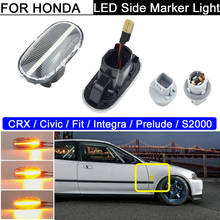 2Pcs LED Side Marker Lamp Dynamic Amber Turn Signal Indicator Light For Honda Acura CRX Civic Del Sol Fit Integra Prelude S2000 2024 - buy cheap