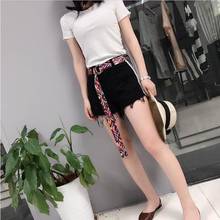 Fashion lady Color Canvas belt casual double-sided decorative women's belt Double Loop Canvas Belt Women Students Waistband 2024 - buy cheap