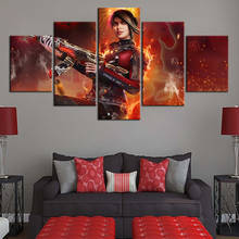 5 Pieces Garena Free Fire Video Game Poster Oil Painting Canvas Art Wallpaper Home Decor Wall Stickers Living Room Decor 2024 - buy cheap
